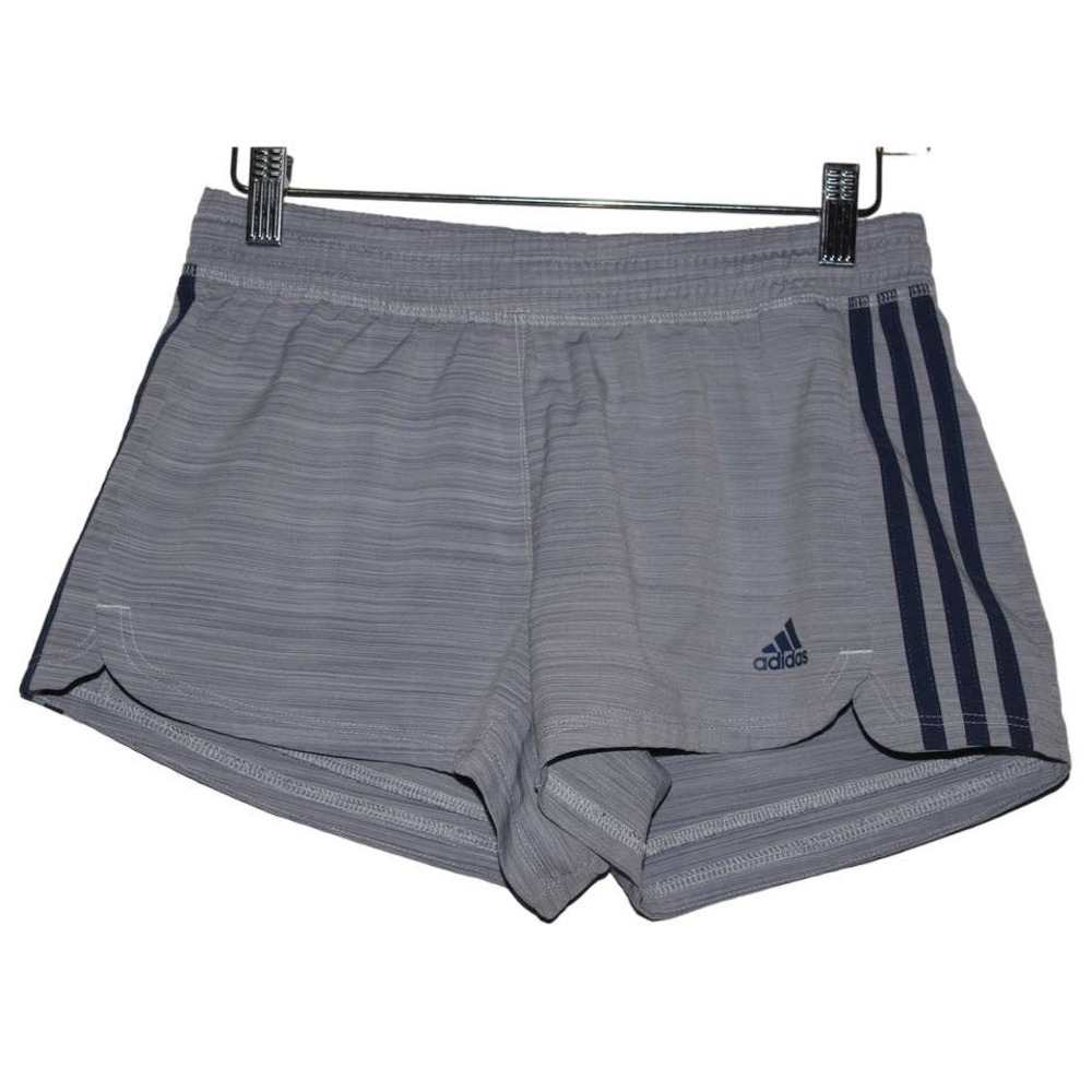 Womens Adidas Blue Gray White Running Shorts Track Shorts Athletic Shorts Size S